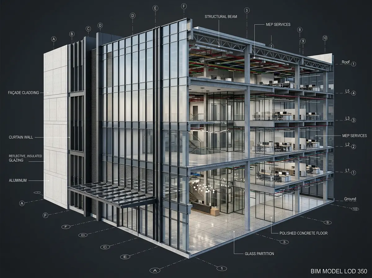 Clean 3D BIM Revit Architecture Model